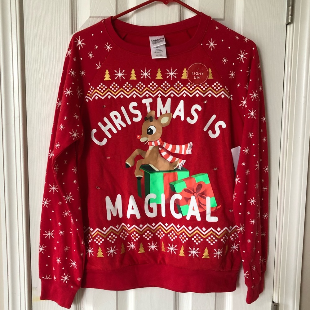 Christmas is magical sweater Rudolph rain deer